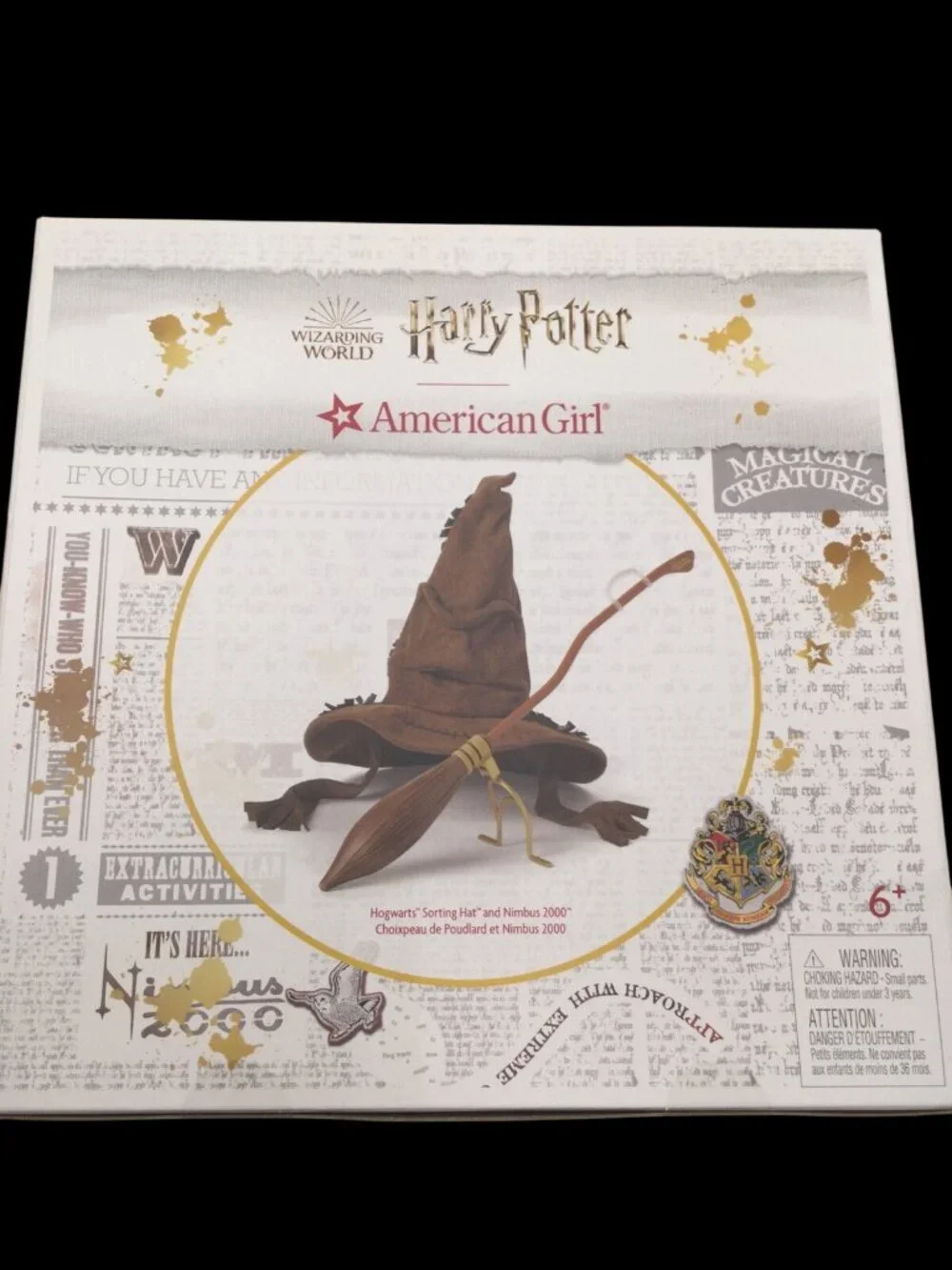 American Girl Harry Potter Hogwarts Sorting Hat & Nimbus 2000 Accessory Set